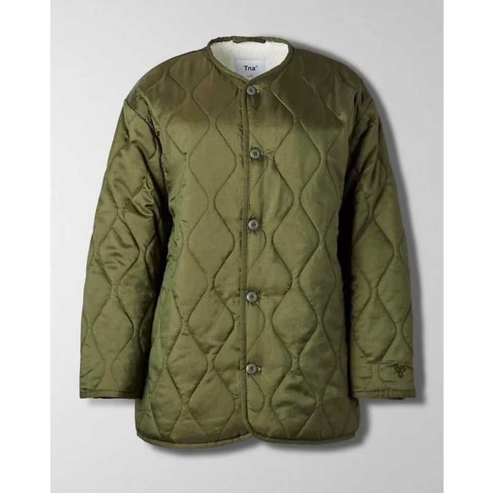 Aritiza Babaton Green Quilted Pratt Jacket